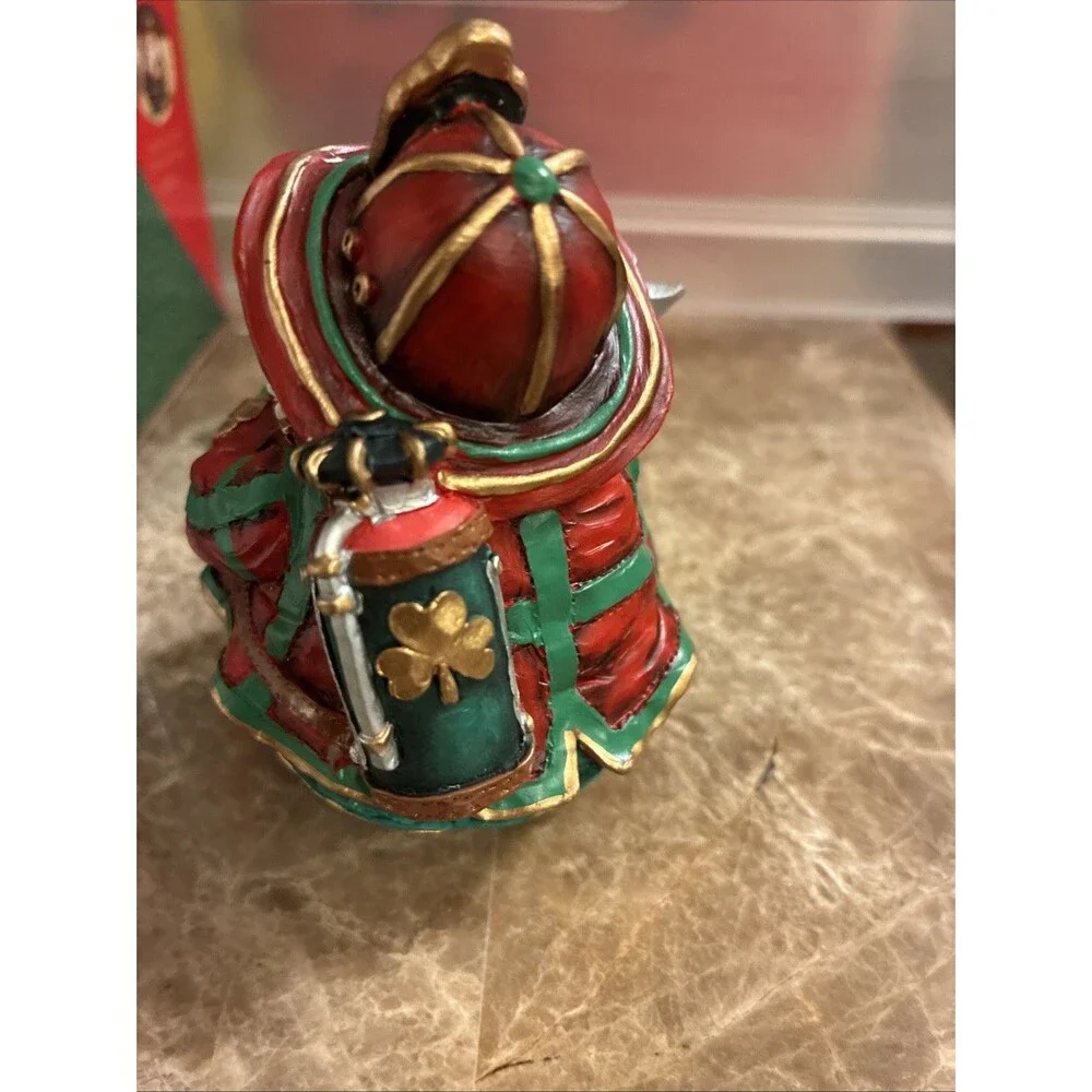 Crinkle Claus Irish Santa Fireman Axe w Fire Extinguisher 2001 Possible Dreams